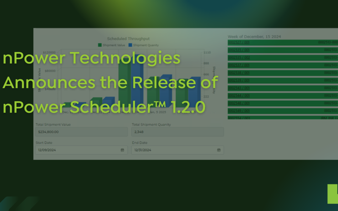 nPower Technologies Announces the Release of nPower Scheduler™ 1.2.0